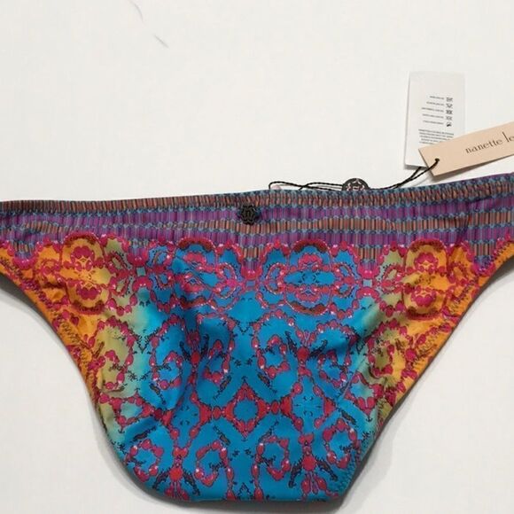 Nanette Lepore blue and pink bikini bottoms. NWT - Picture 6 of 6